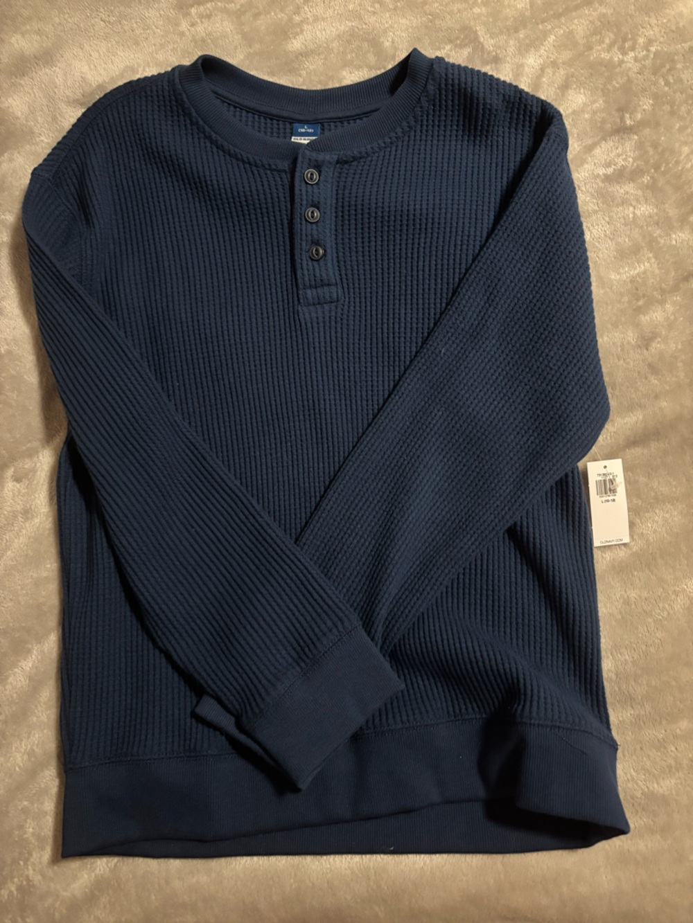 Old Navy Navy Blue Ribbed Knit Sweater Top